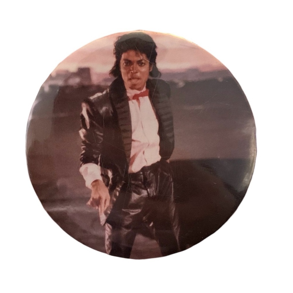 Vintage Michael Jackson Billie Jean Pinback Button
